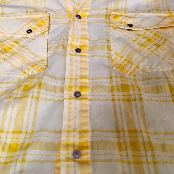 Vintage Versace Mens Yellow Button Down 1973 XL - Picture 2 of 7
